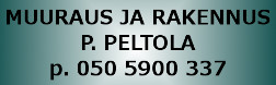 Muuraus ja Rakennus P. Peltola logo
